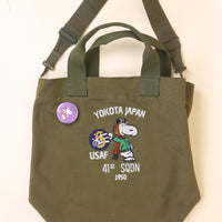 army tote bag with embroidery