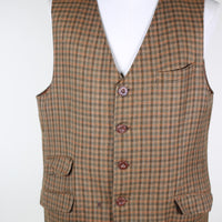 Vintage 80s tailored waistcoat in tweed - L -