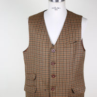 Vintage 80s tailored waistcoat in tweed - L -