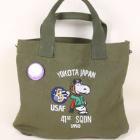 army tote bag with embroidery