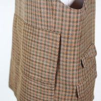 Vintage 80s tailored waistcoat in tweed - L -