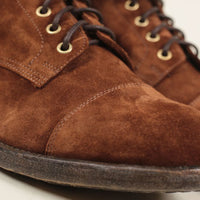 Lace-up leather ankle boot