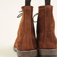 Lace-up leather ankle boot