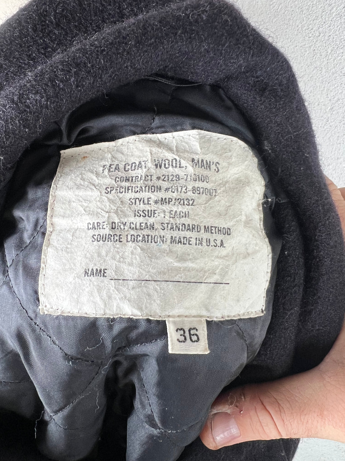 PEACOAT US NAVY Made in USA 10 buttons - S -