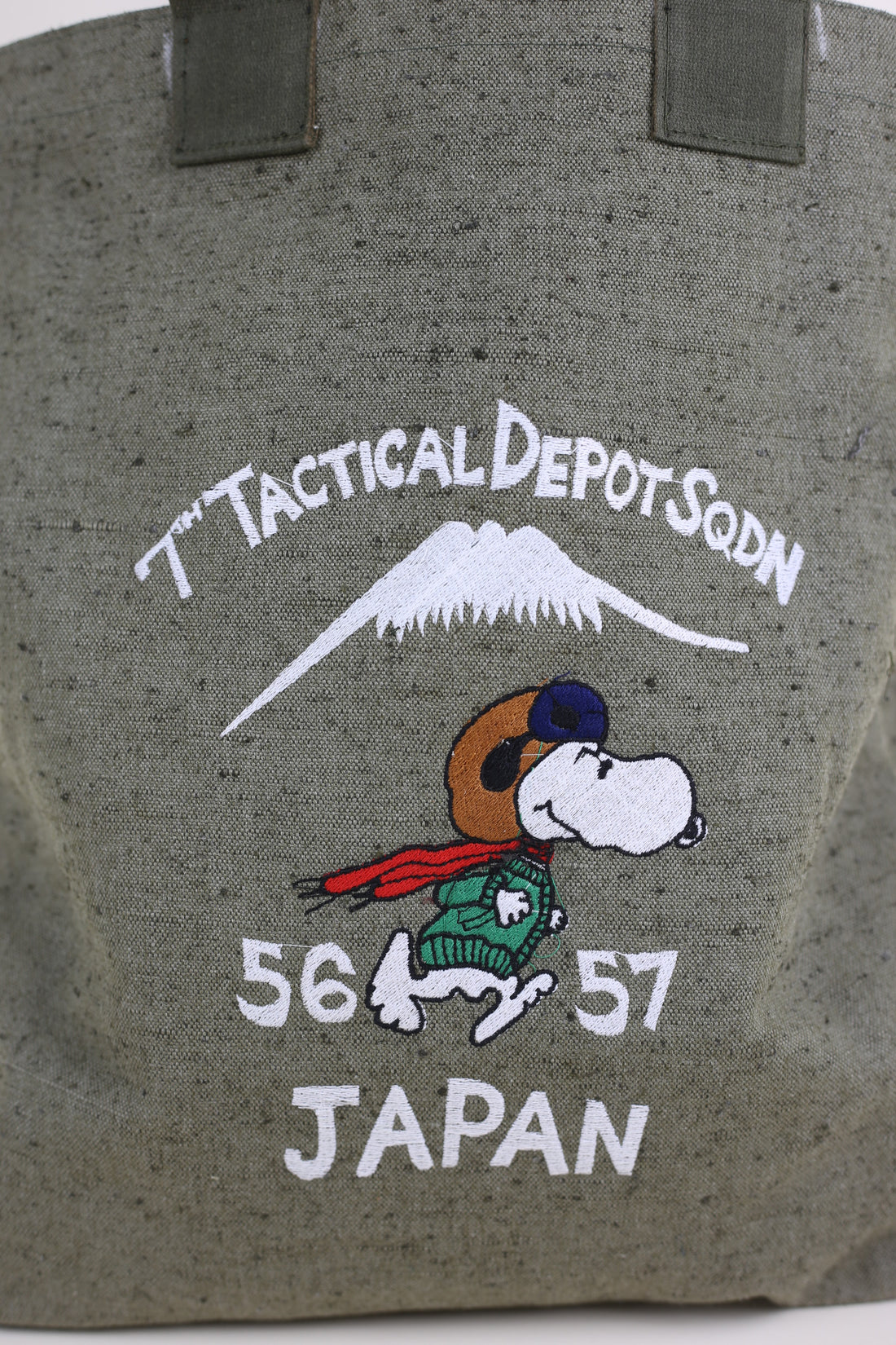 army tote bag with embroidery