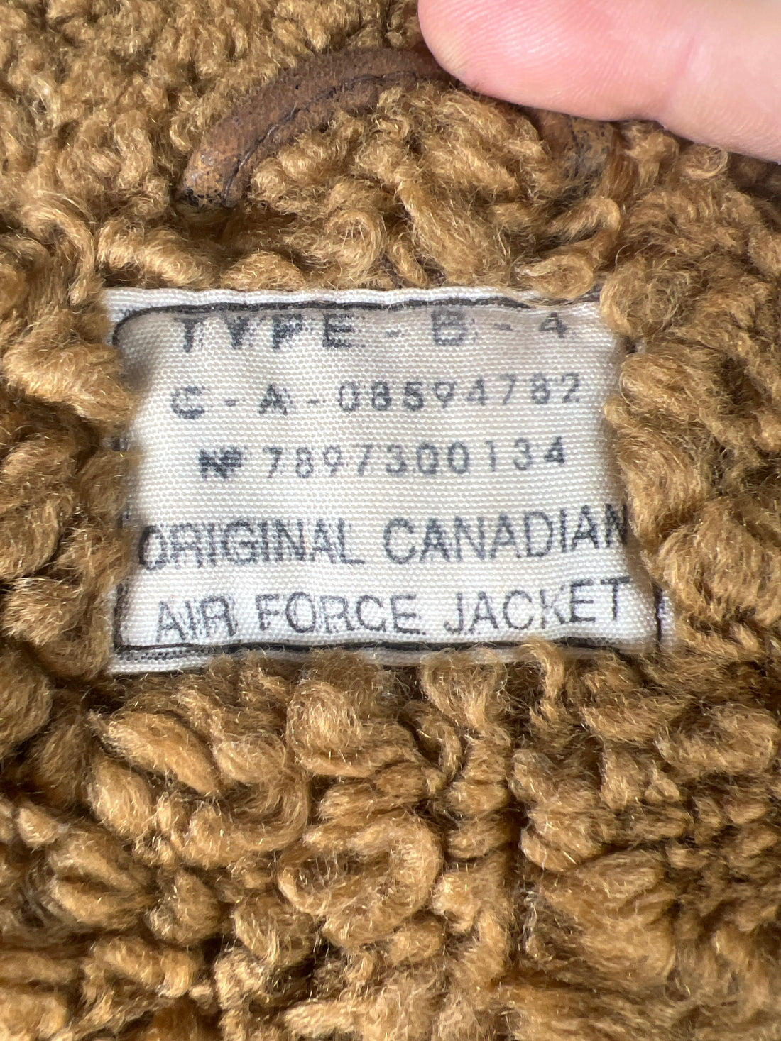 Giacca shearling aviatore TYPE B-4 CANADIAN AIR FORCE  - L -