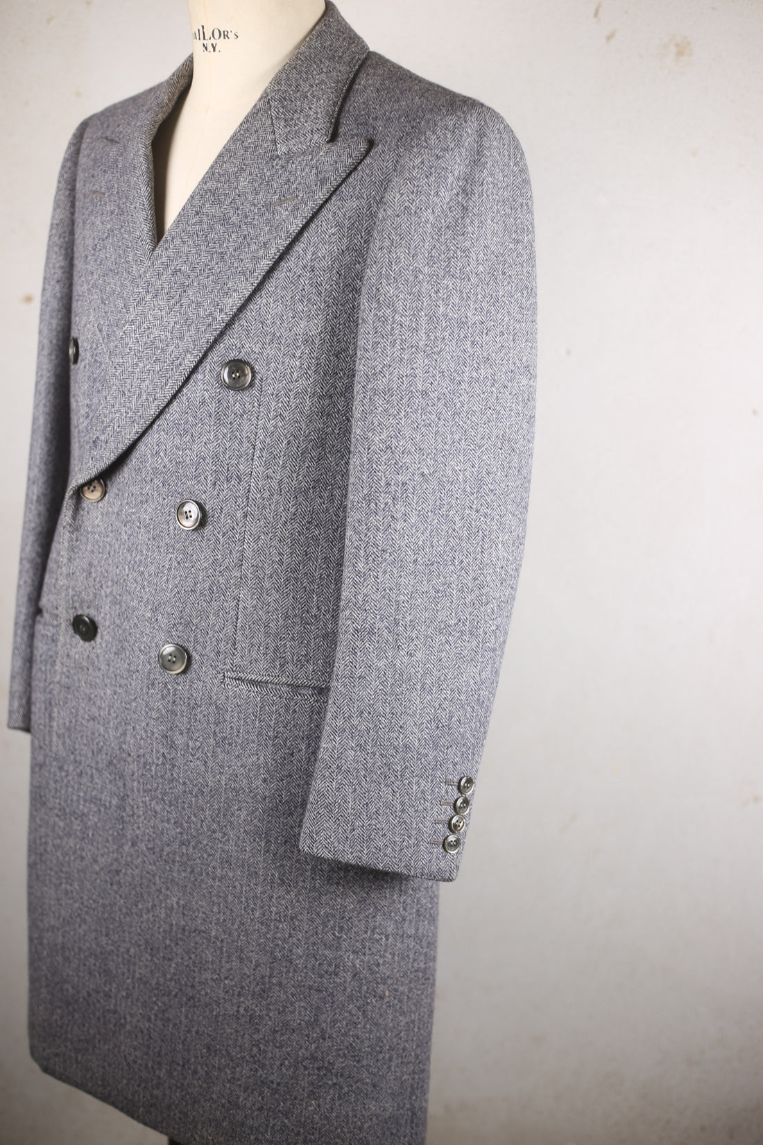 Cappotto doppio petto in tweed  Vintage  - M 48   -