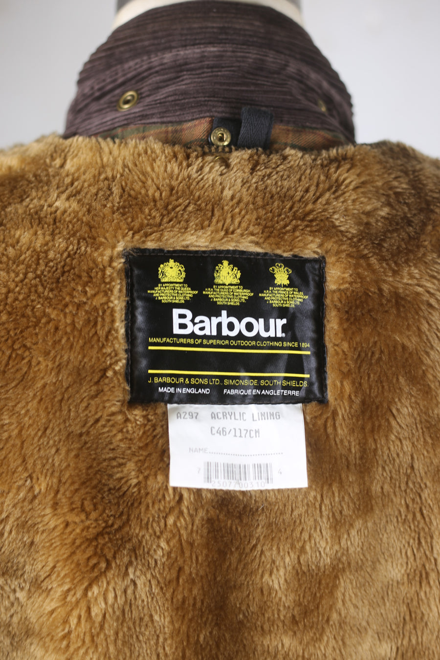 Barbour Beaufort  con imbottitura e spilla  -C46 XL-