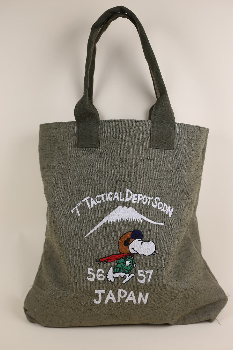 army tote bag with embroidery