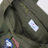 army tote bag with embroidery