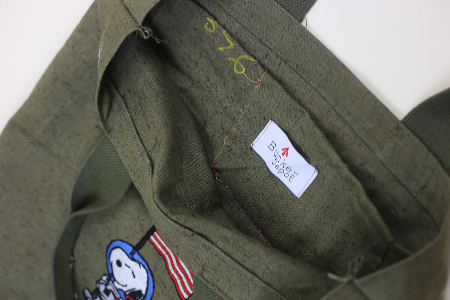 army tote bag with embroidery