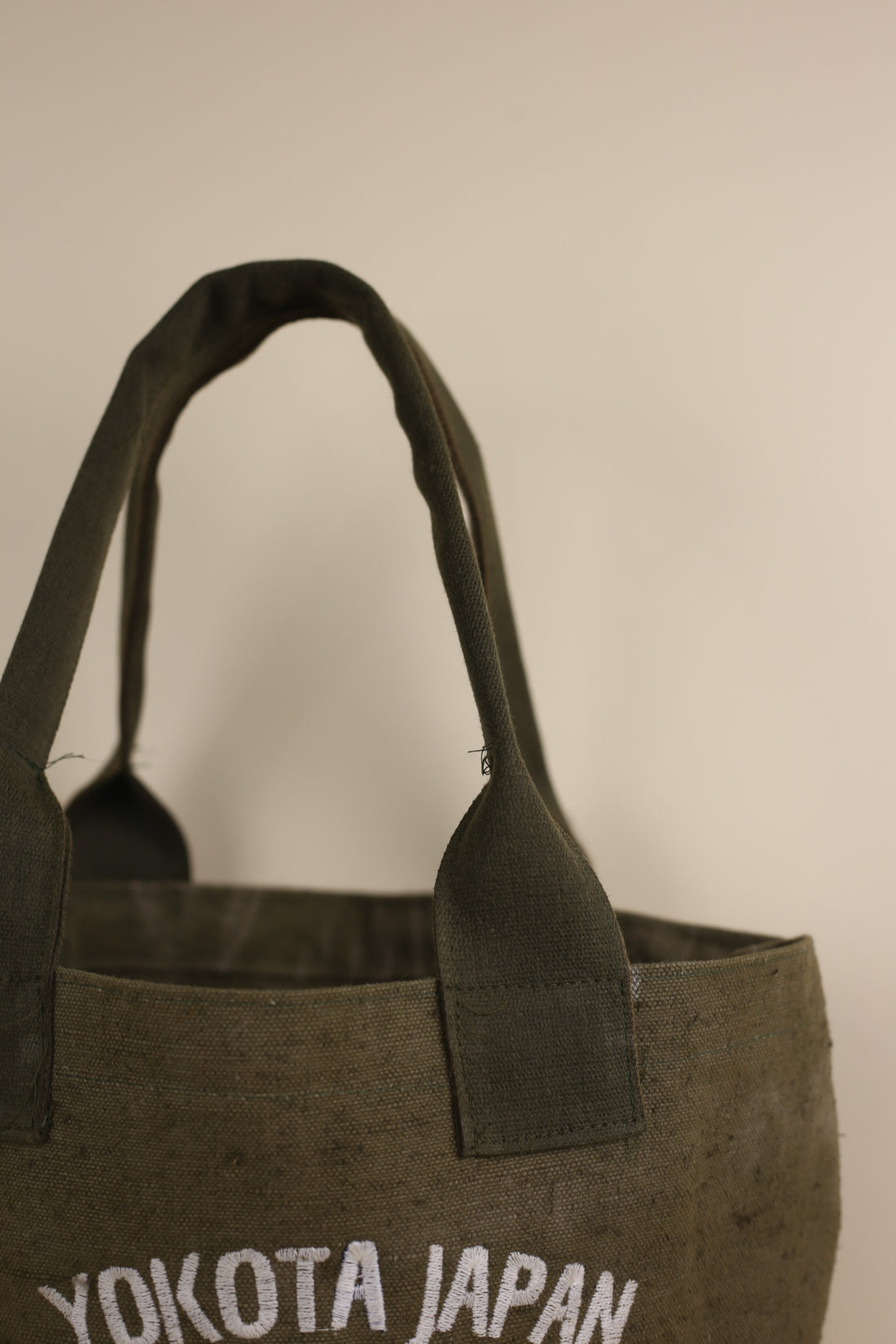 army tote bag with embroidery
