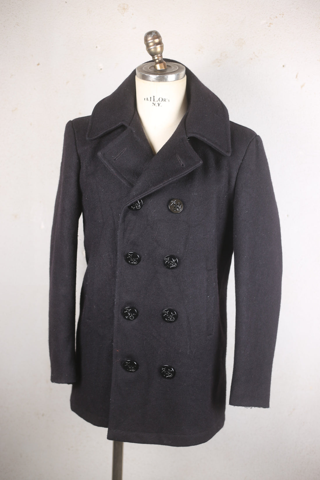 PEACOAT US NAVY Made in USA 10 buttons - S -