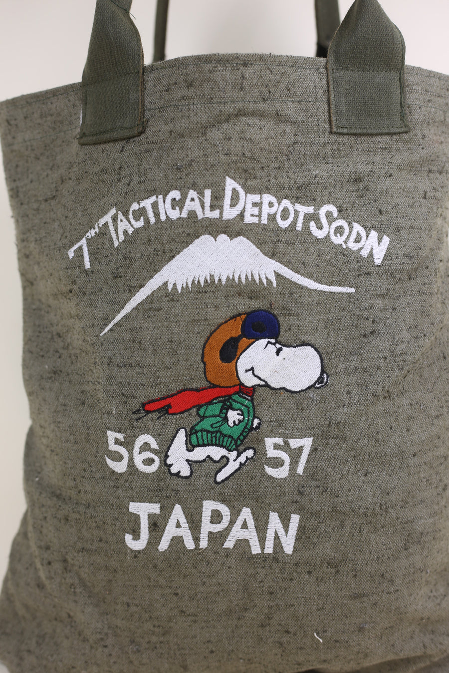 army tote bag with embroidery