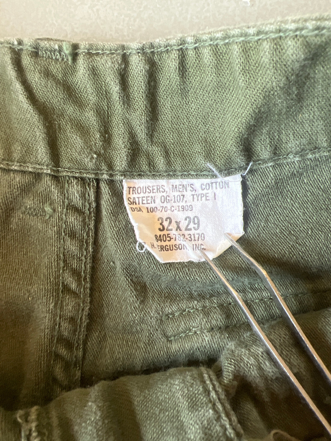 FATIGUE US ARMY PANT OG 107 - W32 -