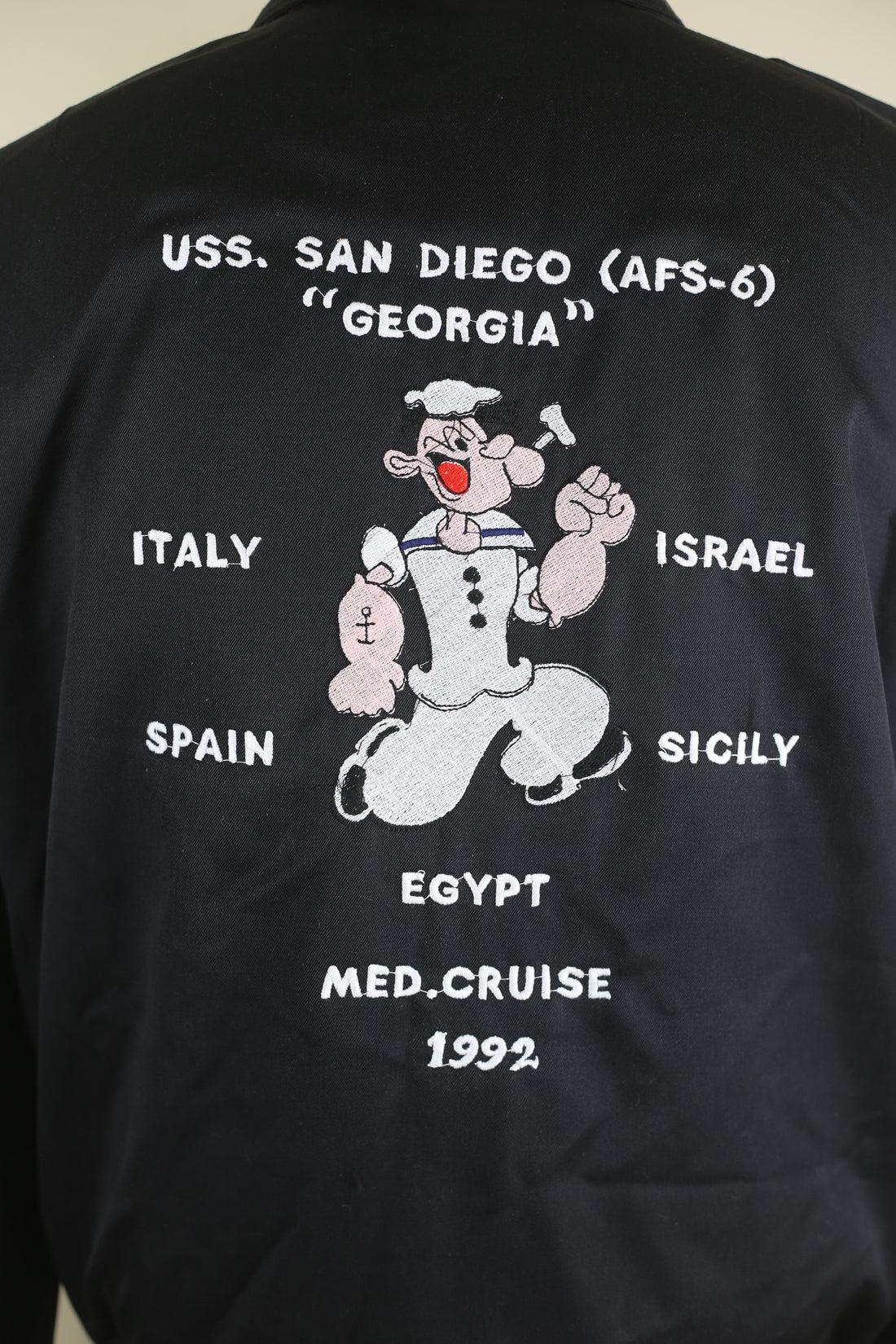 Utility jacket with Popeye embroidery USS SAN DEGO - M/L -