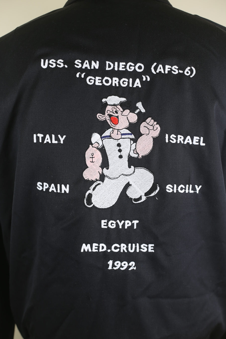 Utility jacket with Popeye embroidery USS SAN DEGO - M/L -