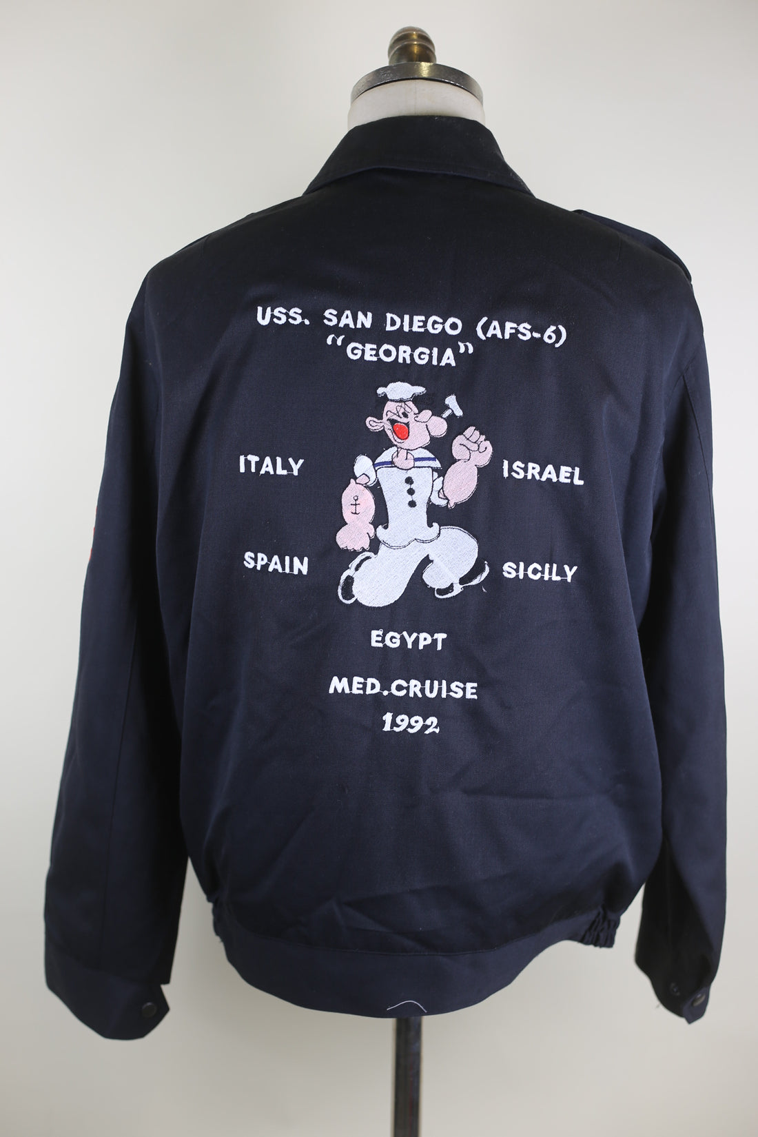 Utility jacket with Popeye embroidery USS SAN DEGO - M/L -