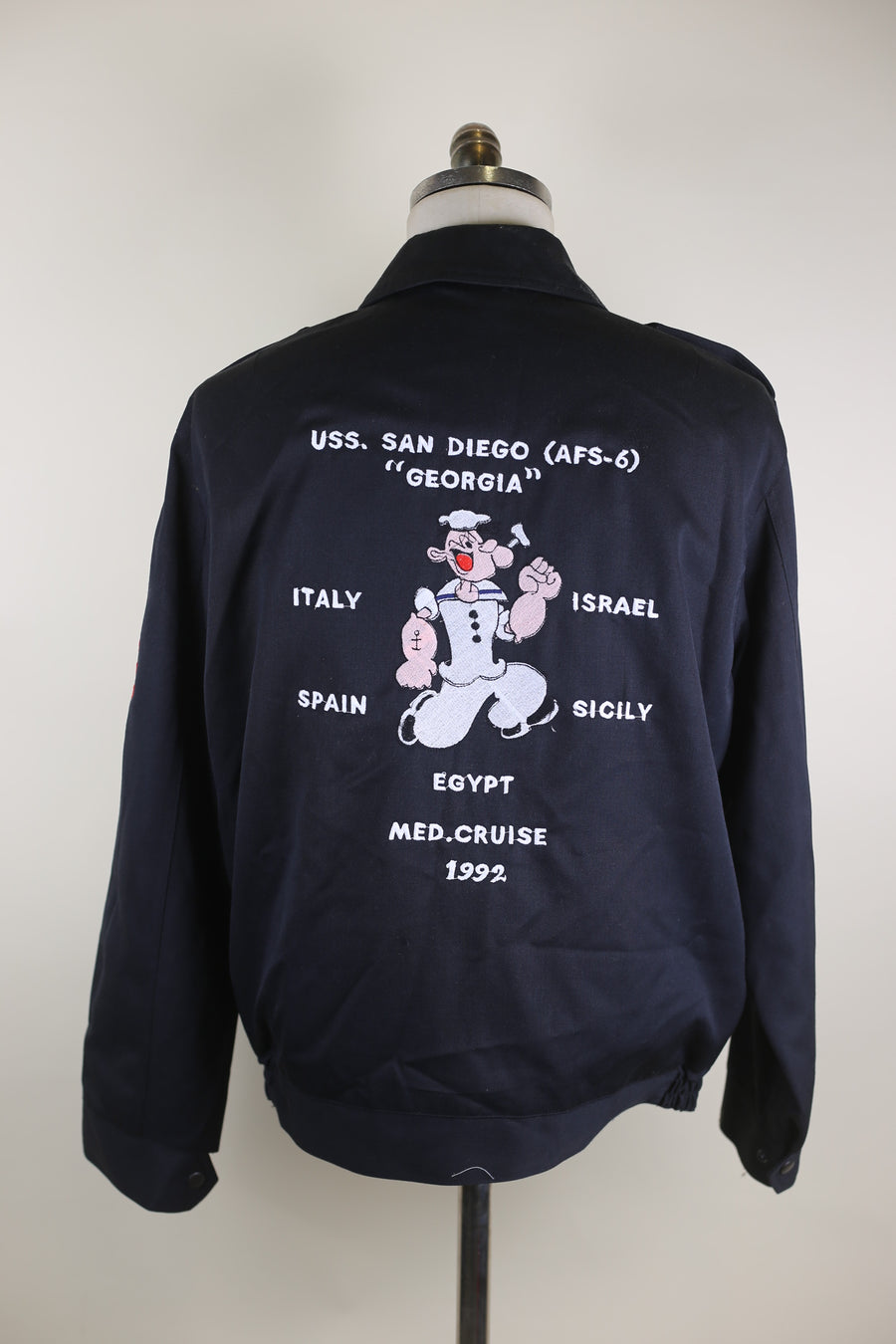 Utility jacket with Popeye embroidery USS SAN DEGO - M/L -