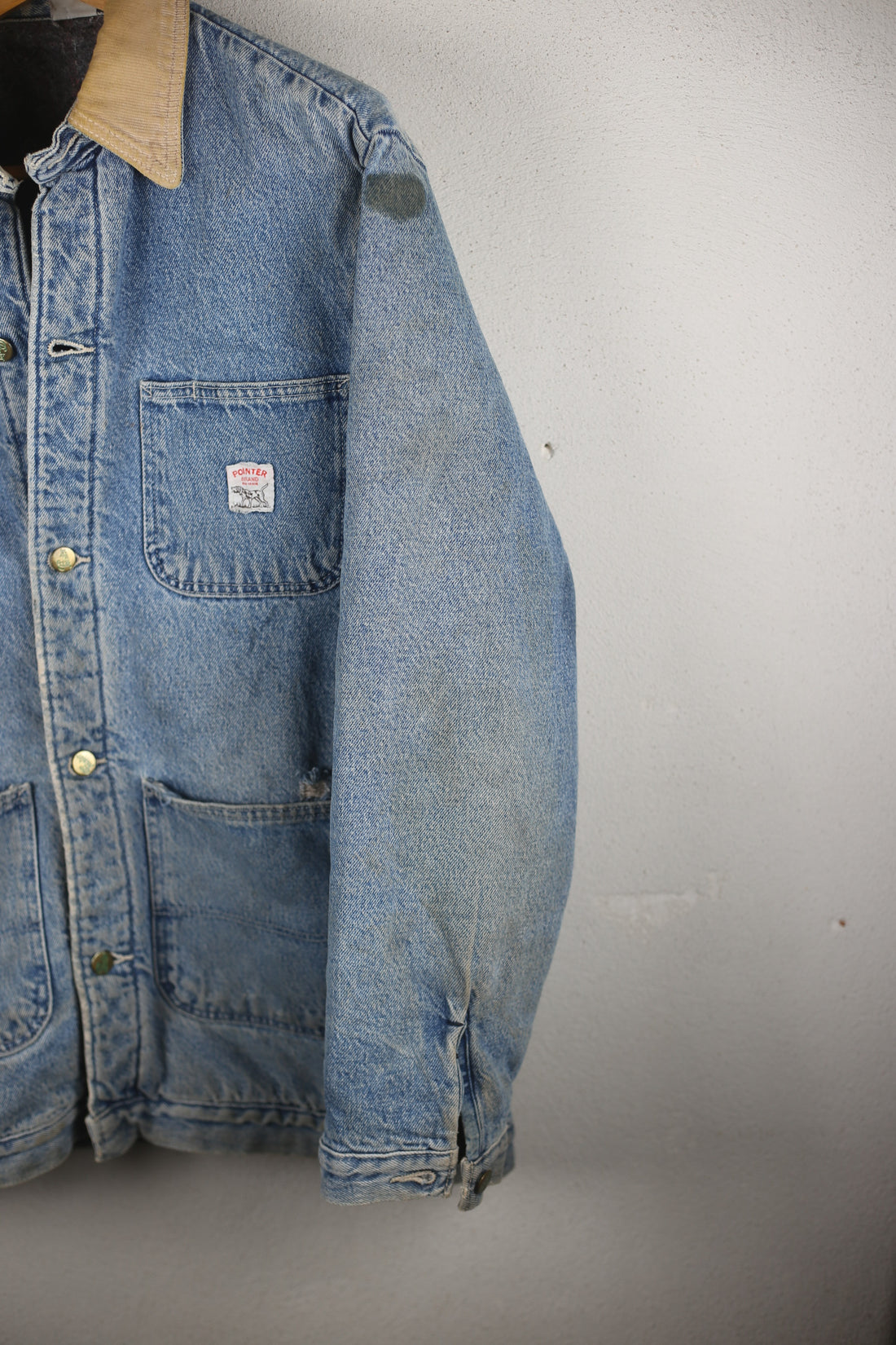 Vintage Pointer Brand Denim Chore Work Jacket  -  L  -