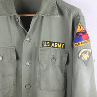 HBT SHIRT OG 107 US ARMY 13 STARS 1950s - L -