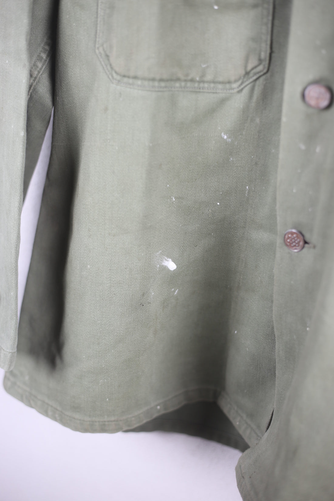 HBT SHIRT OG 107 US ARMY 13 STARS 1950s - L -