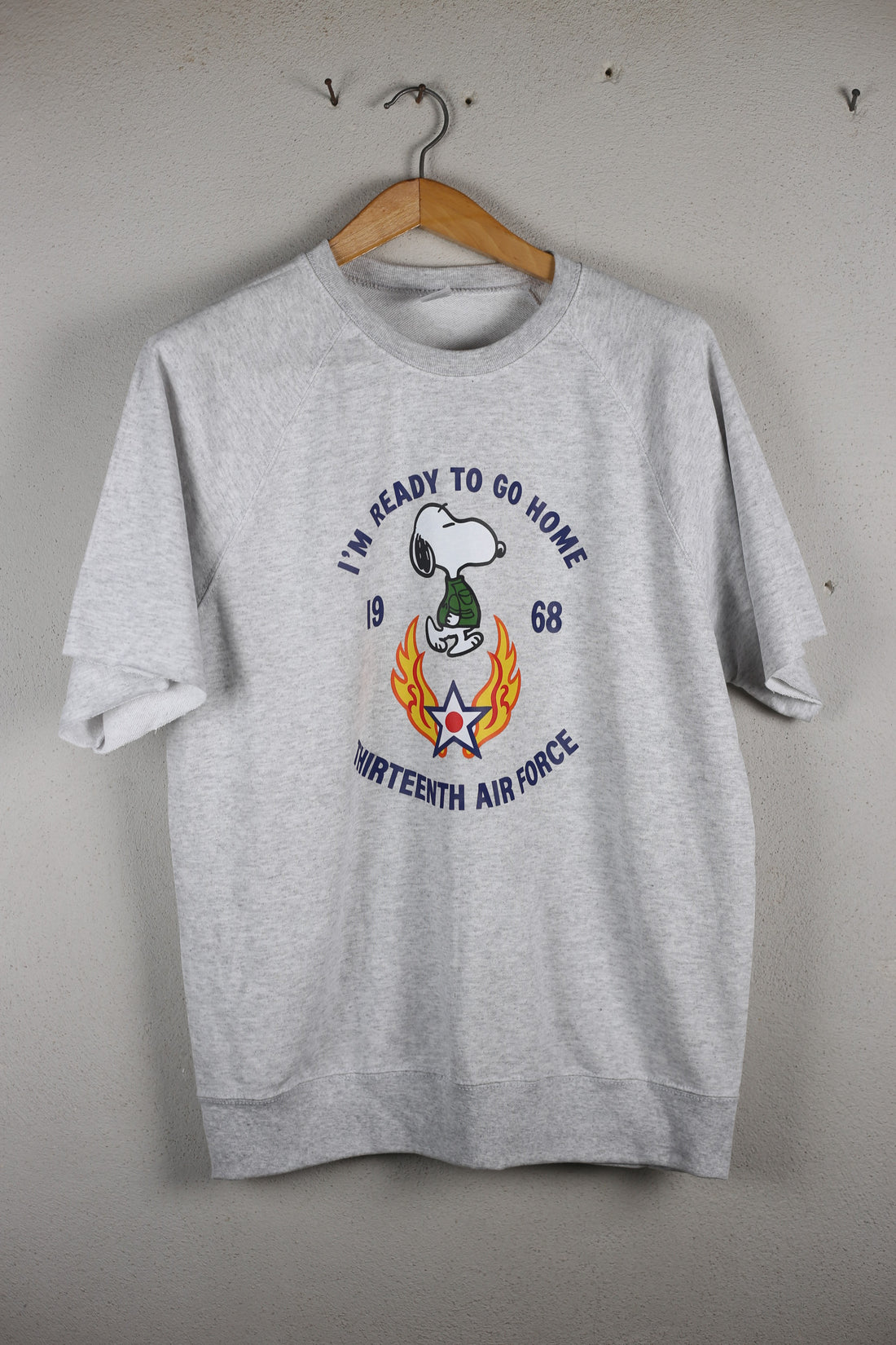 Felpa raglan mezza manica SNOOPY 68 AIR FORCE
