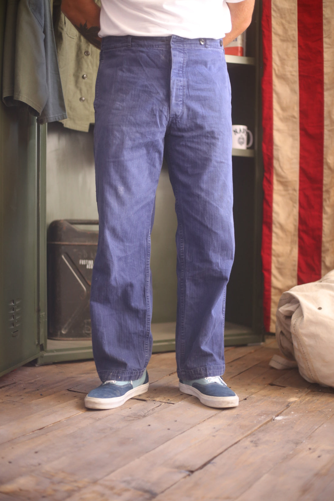 VINTAGE HBT WORK PANT GERMANY W34 48/50it