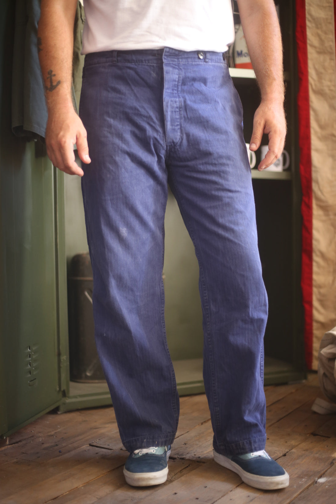 VINTAGE HBT WORK PANT GERMANY W34 48/50it