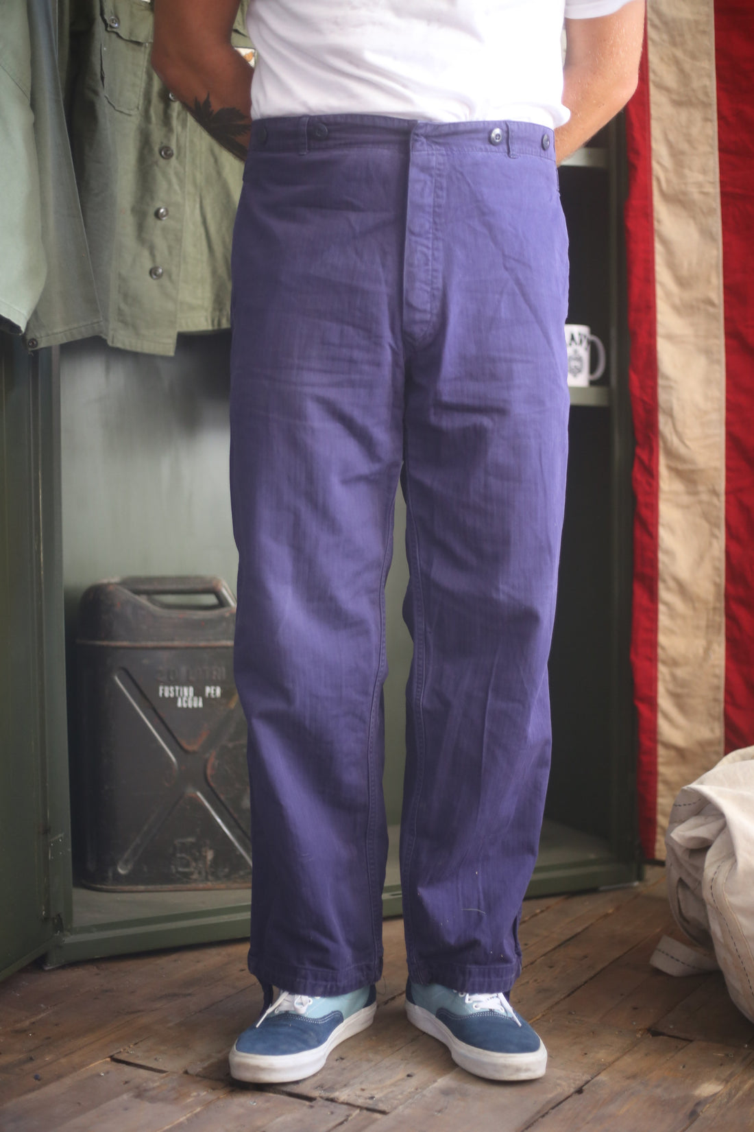 VINTAGE HBT WORK PANT GERMANY W34 48/50IT