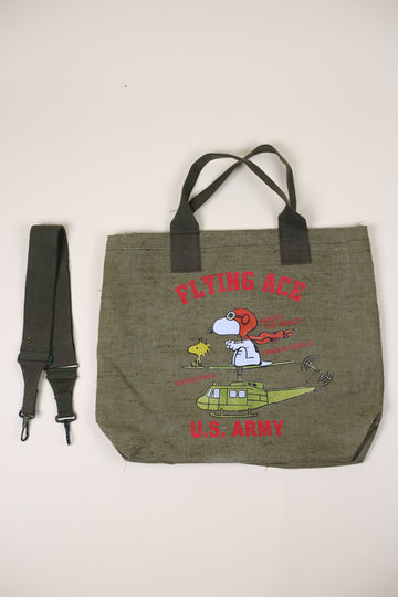 Army Snoopy tote bag