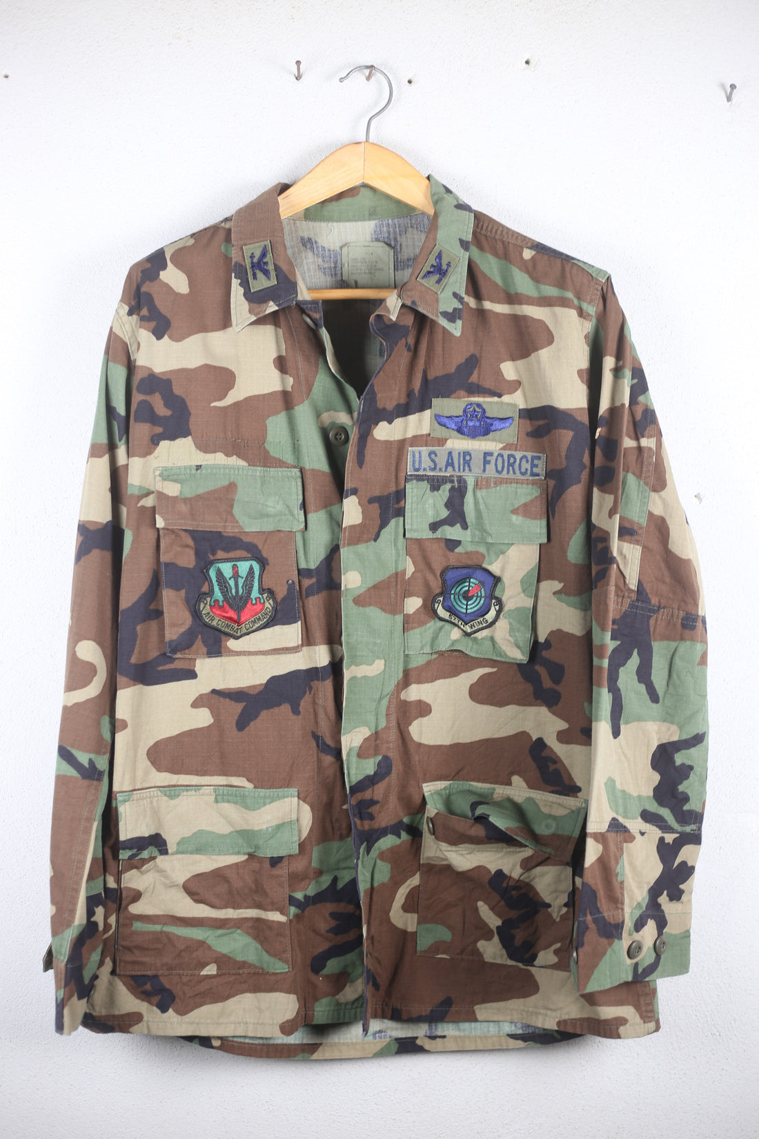 US Air Force woodland camouflage BDU jacket - XL - (LARGE LONG)