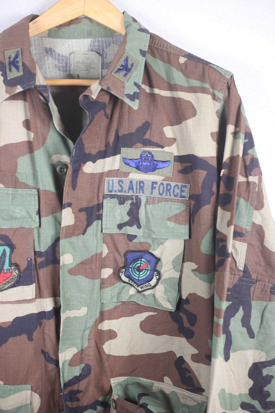 US Air Force woodland camouflage BDU jacket - XL - (LARGE LONG)