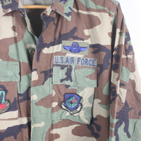 US Air Force woodland camouflage BDU jacket - XL - (LARGE LONG)