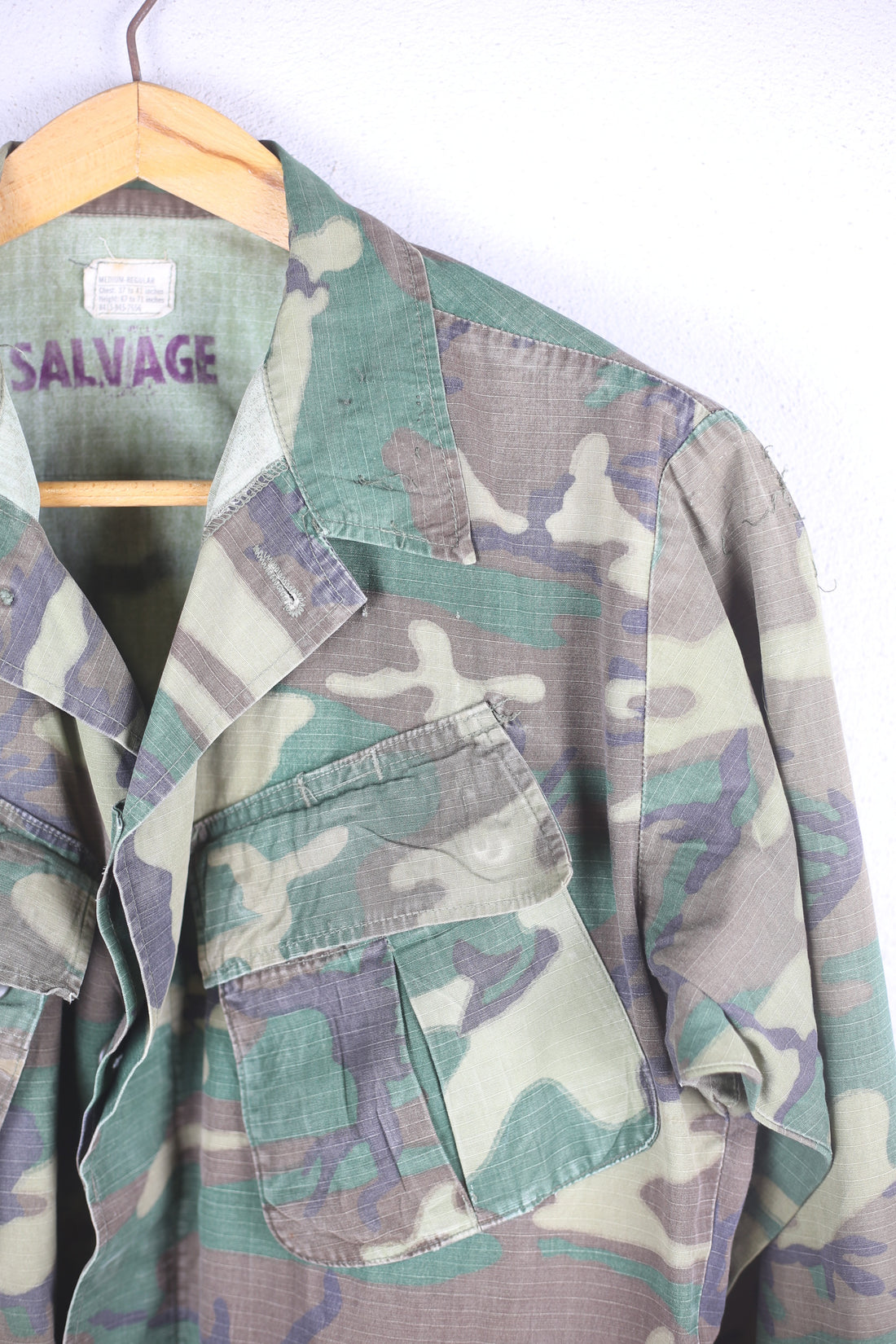 ERDL JUNGLE JACKET USMC 1960s  - L - (MEDIUM REGULAR)