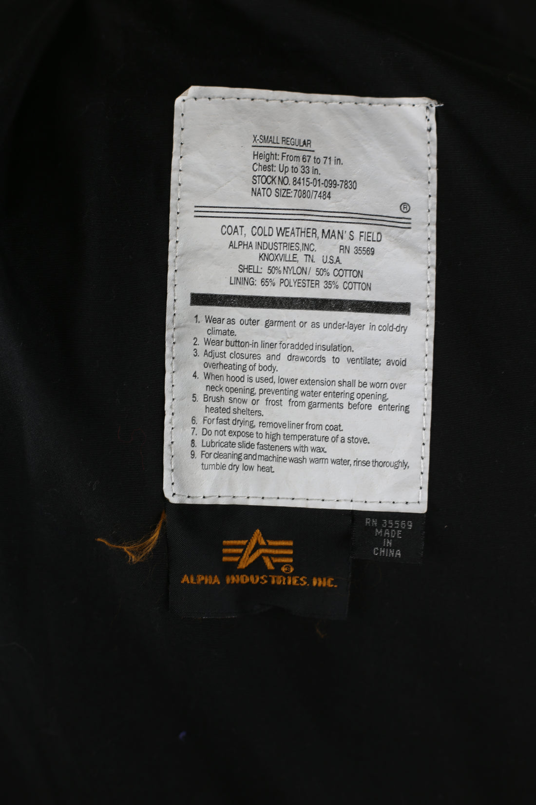 Field jacket M65 us army Alpha industries -S-