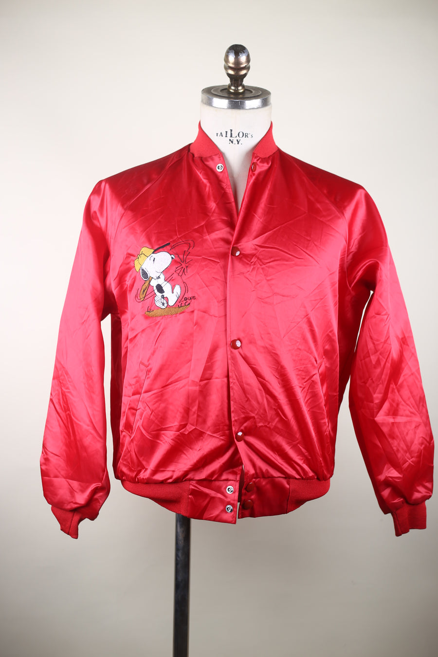VINTAGE NYLON JACKET MADE IN USA CON RICAMO SNOOPY  - S -