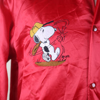 VINTAGE NYLON JACKET MADE IN USA CON RICAMO SNOOPY  - S -
