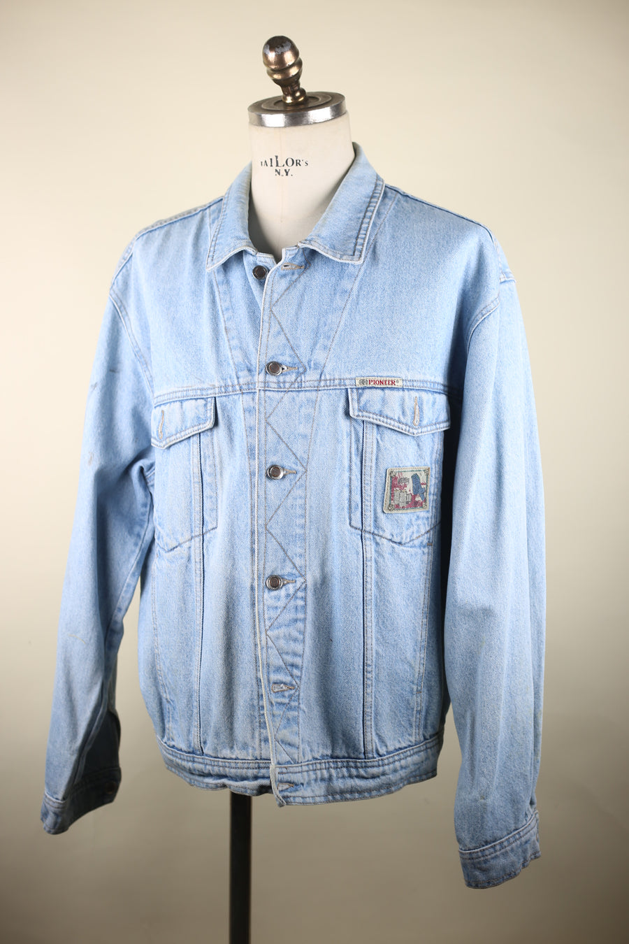 PIONEER DENIM JACKET WITH NAPLES PRINT - XL - 