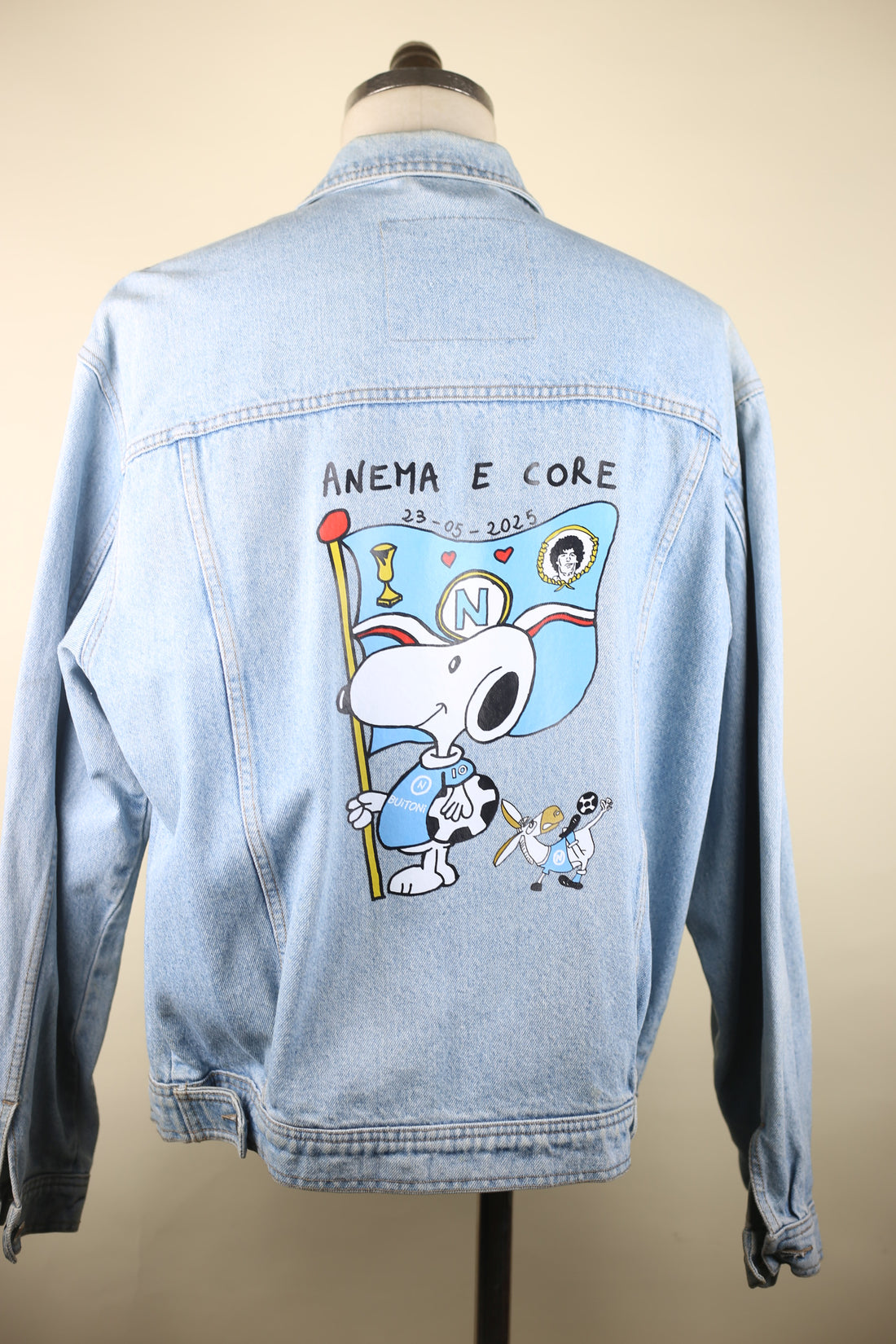 PIONEER DENIM JACKET WITH NAPLES PRINT - XL - 