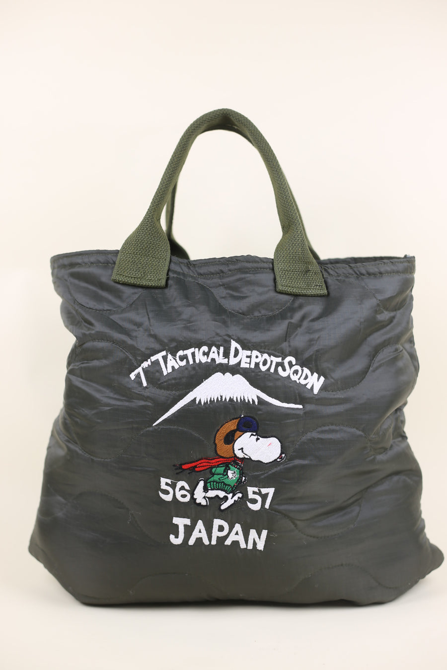 army tote liner bag with embroidery