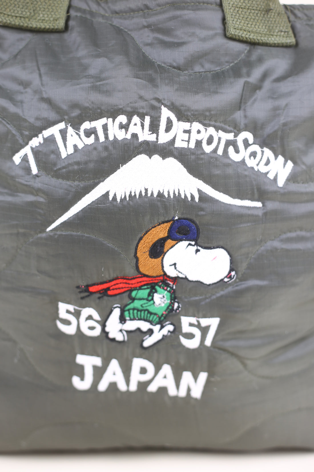 army tote liner bag with embroidery