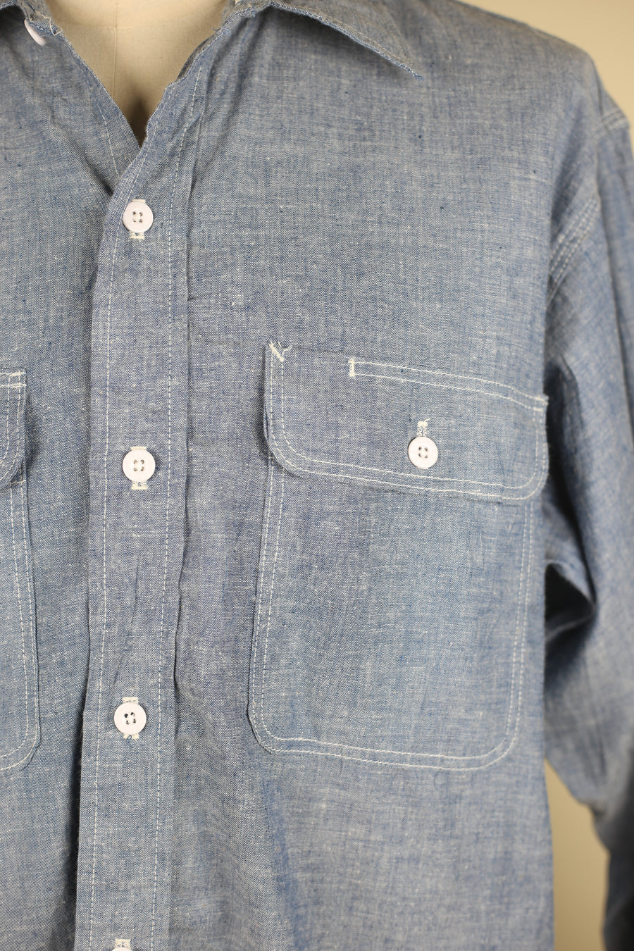 Chambray BIG MAC SHIRT MADE IN USA - L -