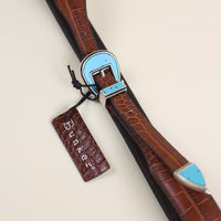 Western belt CROCCO TURQUOISE