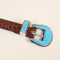 Western belt CROCCO TURQUOISE