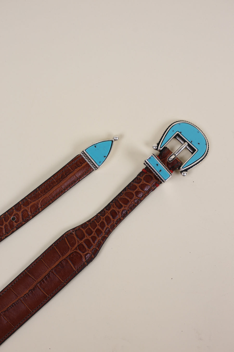 Western belt CROCCO TURQUOISE