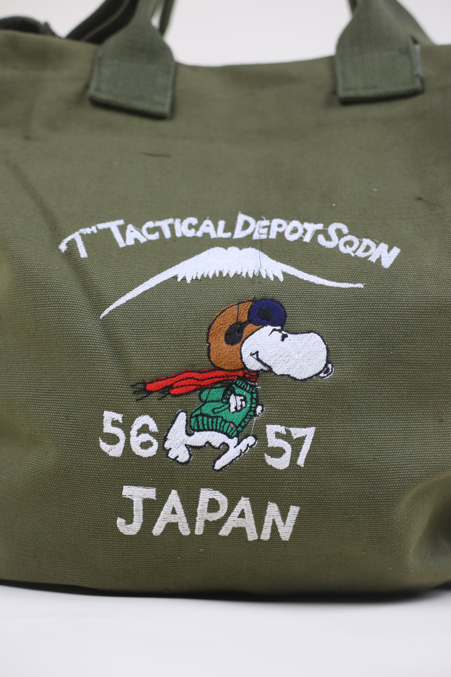 army tote bag with embroidery