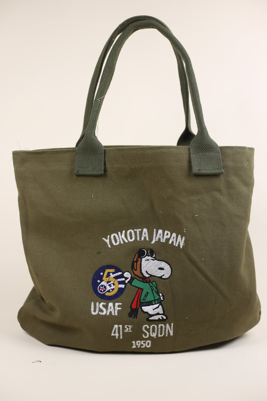 army tote bag with embroidery