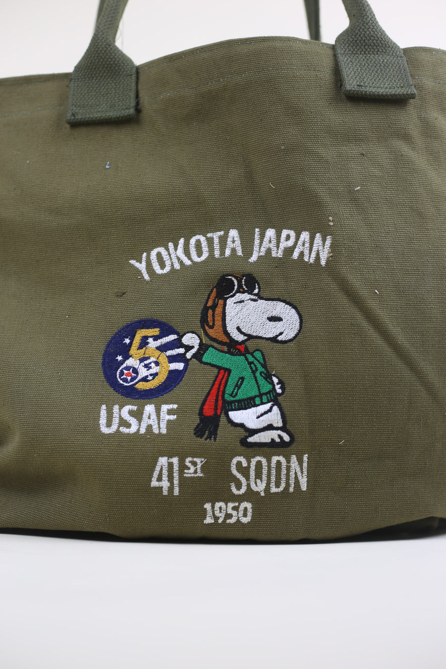 army tote bag with embroidery