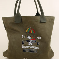 army tote bag with embroidery